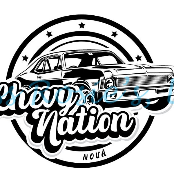 Chevy Nation Bundle Nova, Chevelle, Chevy Truck SVG, PNG, JPeg for CNC, Laser, Cricut, Silhouette, Cut File