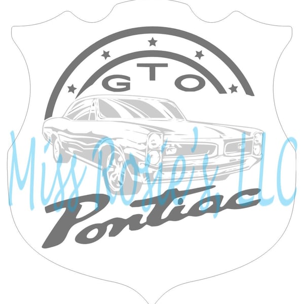 Pontiac GTO for CNC, Laser, Cricut, Silhouette, SVG, Png, Jpeg, Cut file
