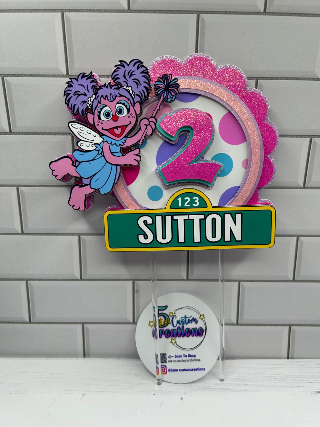 Abby Cadabby 3d Cake Topper Custom Cake Topper Sesame Street Etsy