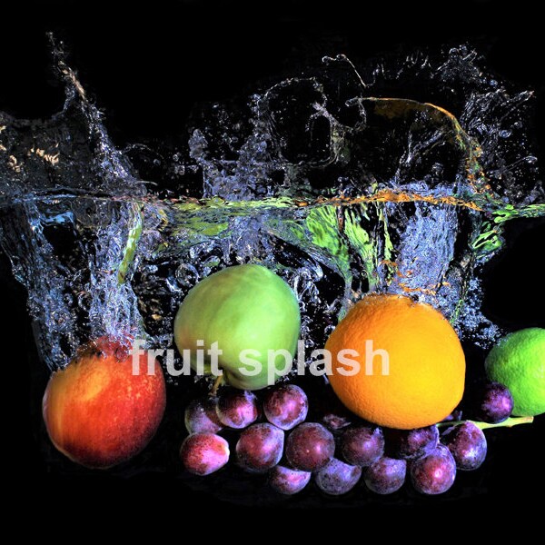 Fruit Splash Canvas Art Etsy