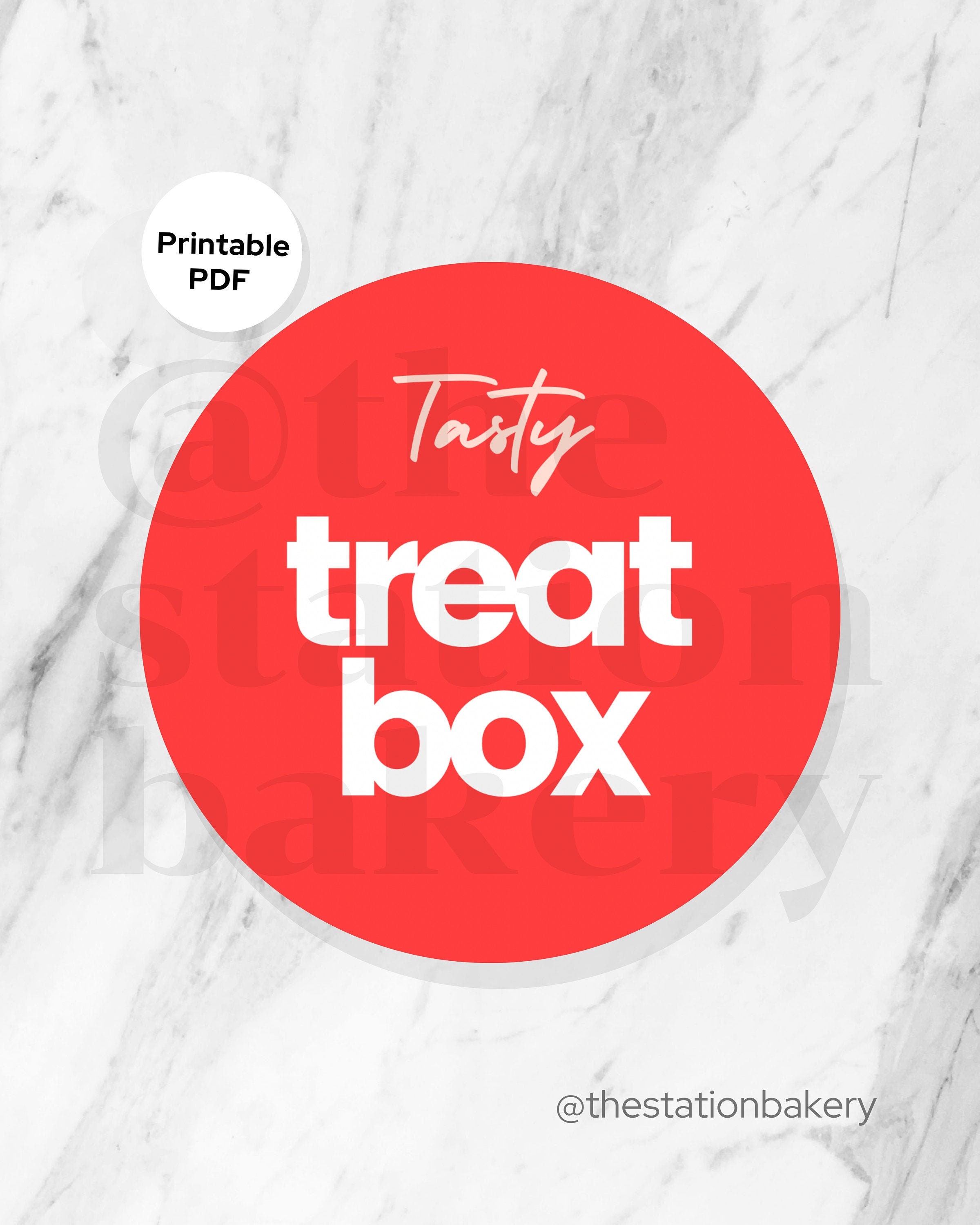 Printable Treat Box Labels Instant Download Made for your - Etsy España