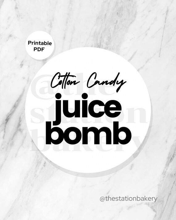 Printable Juice Bomb Tag Instant Download Classic Etsy