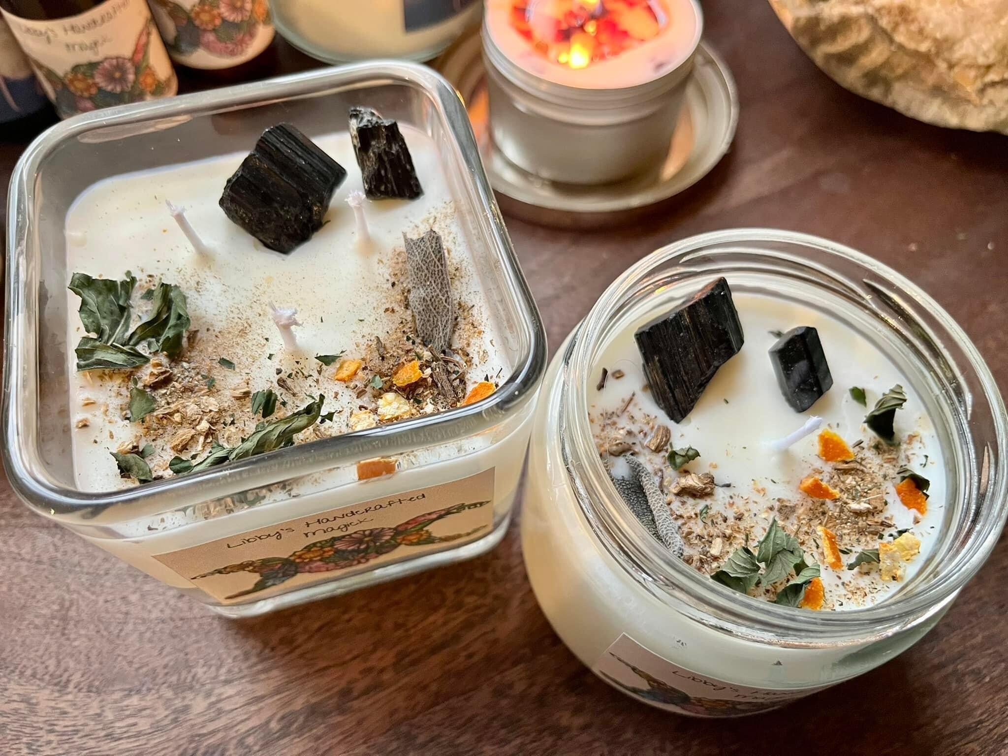 Healing Crystal Intention Candles Etsy