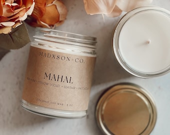 Mahal | Love Collection | Scented Candle | Coconut Soy Wax | 8 Oz.