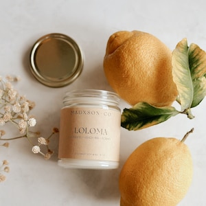 Loloma | Fiji Dates + Lemon Scented Candle | Coconut Soy Wax | 8 Oz.