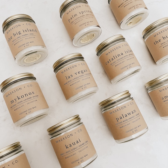 Travel-Inspired Scented Candles | Room + Linen Spray | Wanderlust Collection | Coconut Soy Wax | 8 OZ.