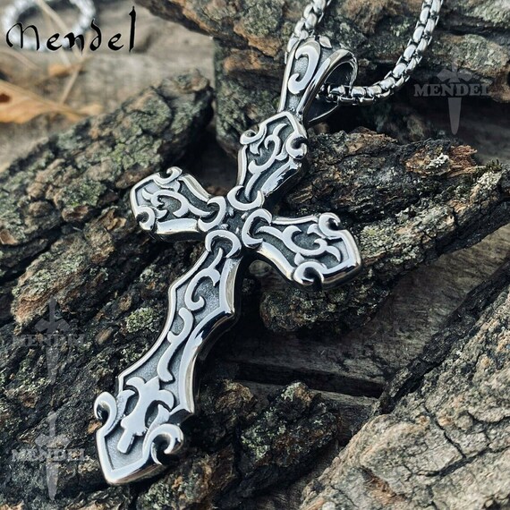 Mens Big Large Stainless Steel Gothic 