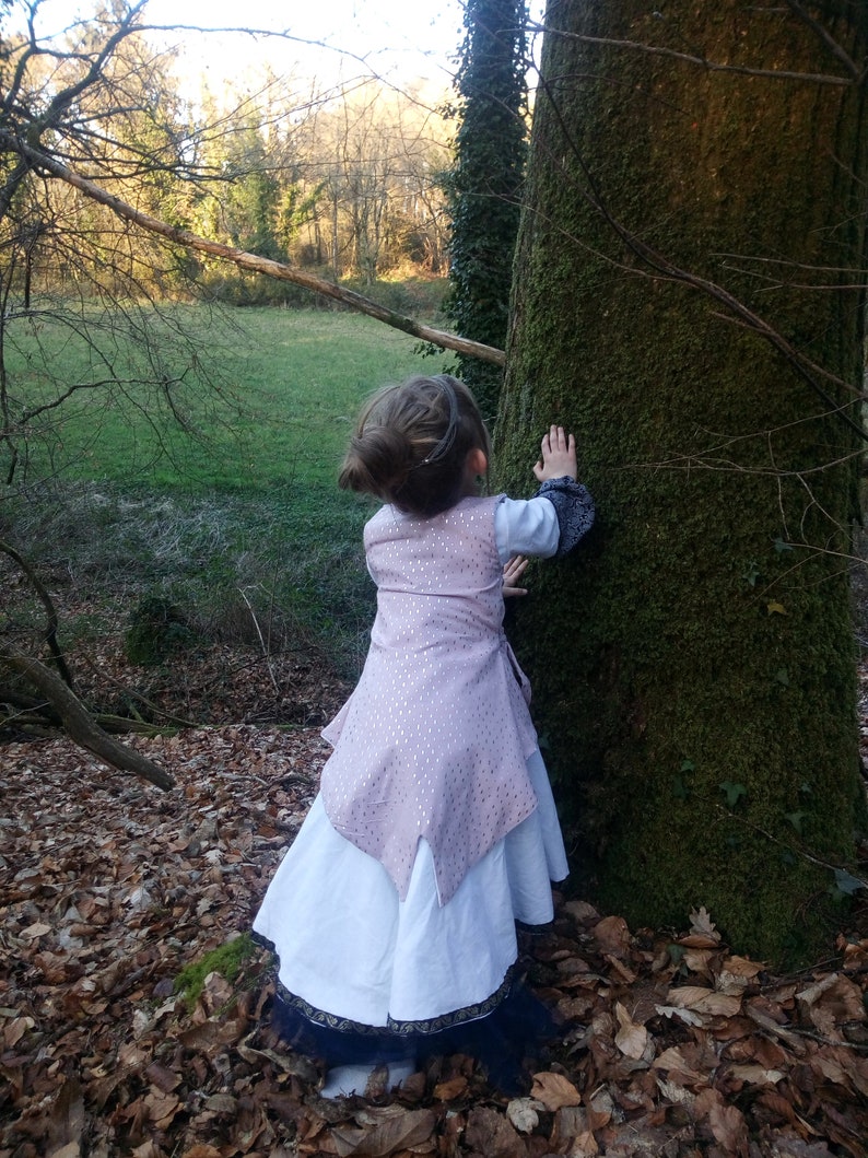 Dress medieval dress dress costume inspired medieval princess fairy forest enchanted upcycles fabrics