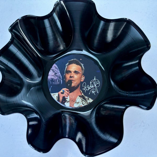 Upcycled Robbie Williams Vinyl Record Bowl | Music Lover Gift
