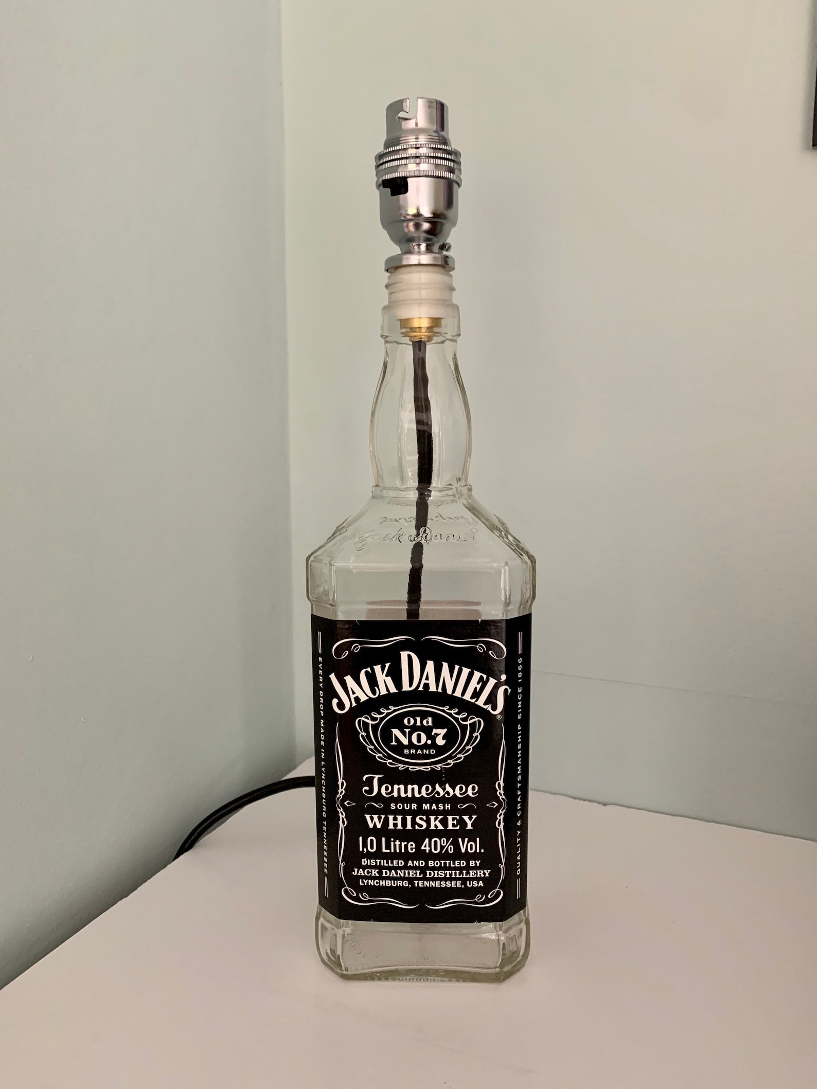 Upcycled Jack Daniels Bottle Lamp botellas de 1 litro hace Etsy