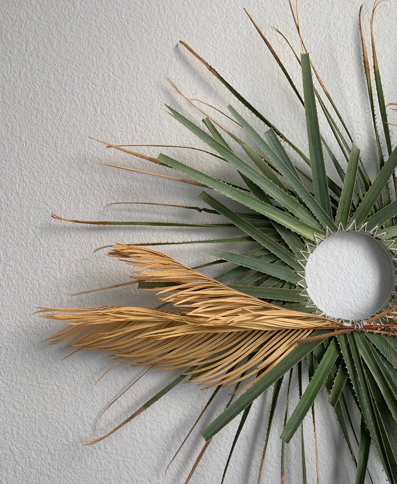 Bohemian Palm Frond Wreath // Sago Palm // Desert Spear Palm Etsy