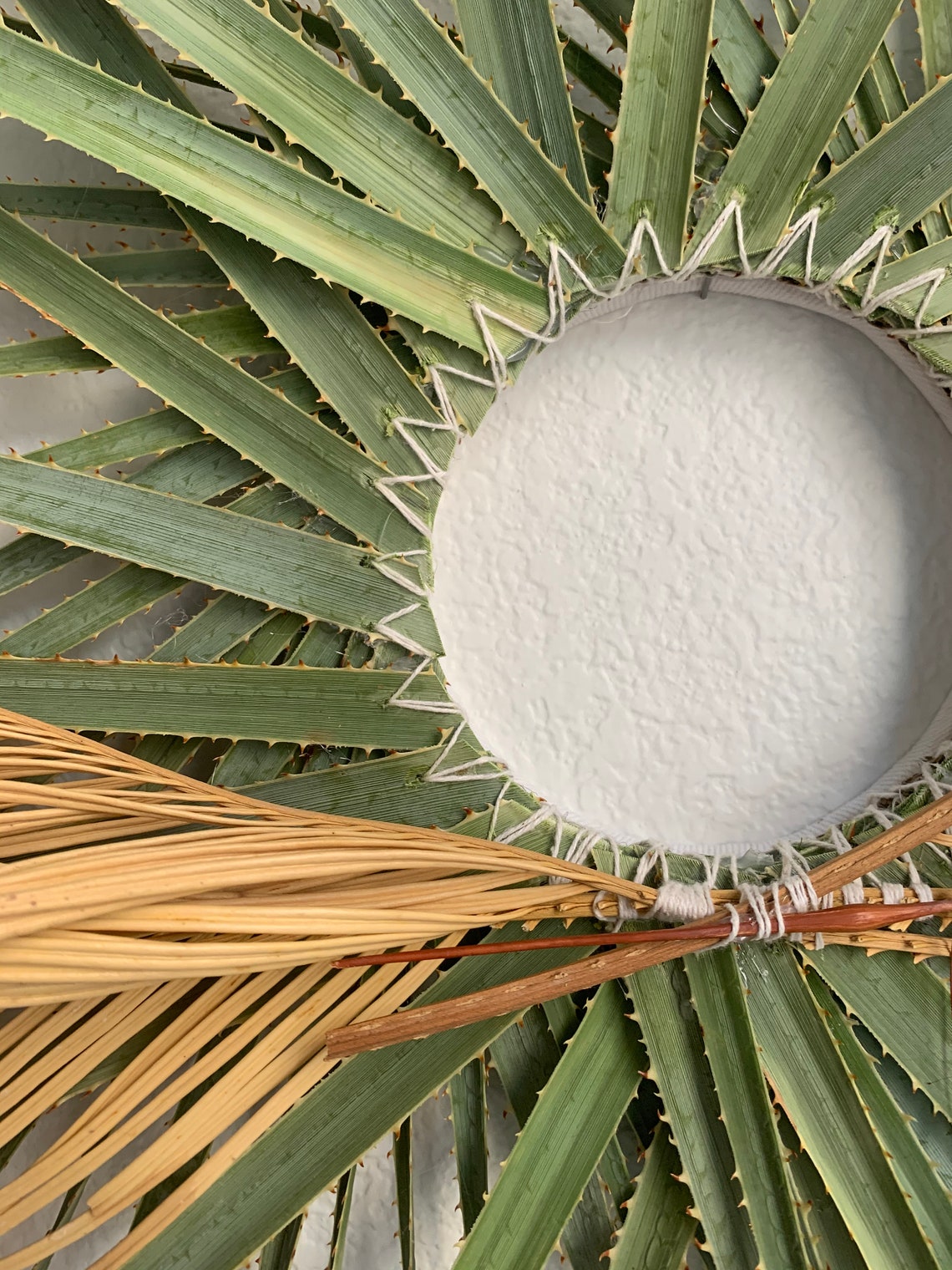 Bohemian Palm Frond Wreath // Sago Palm // Desert Spear Palm Etsy