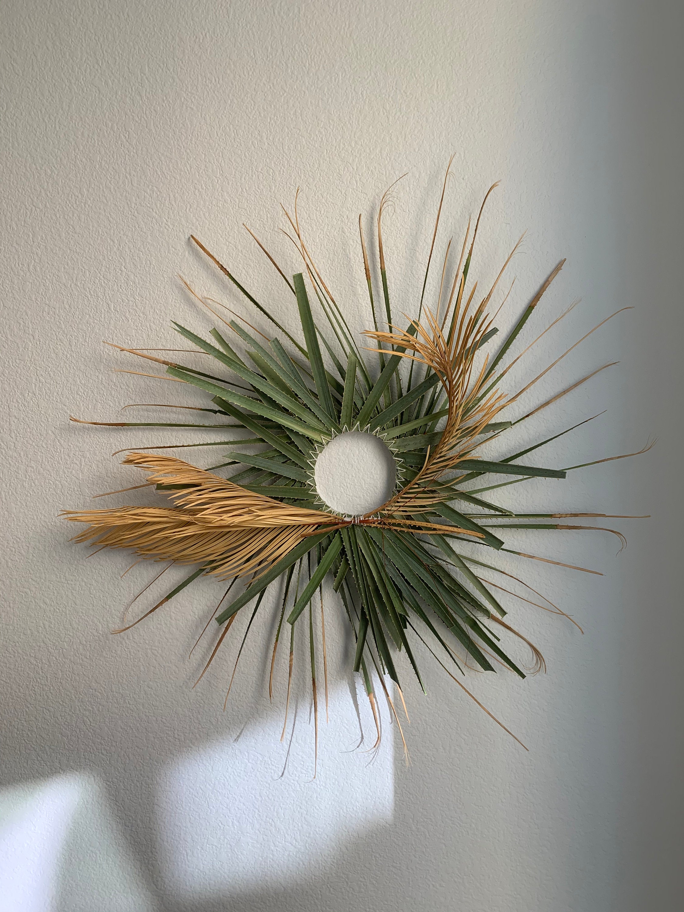 Bohemian Palm Frond Wreath // Sago Palm // Desert Spear Palm Etsy