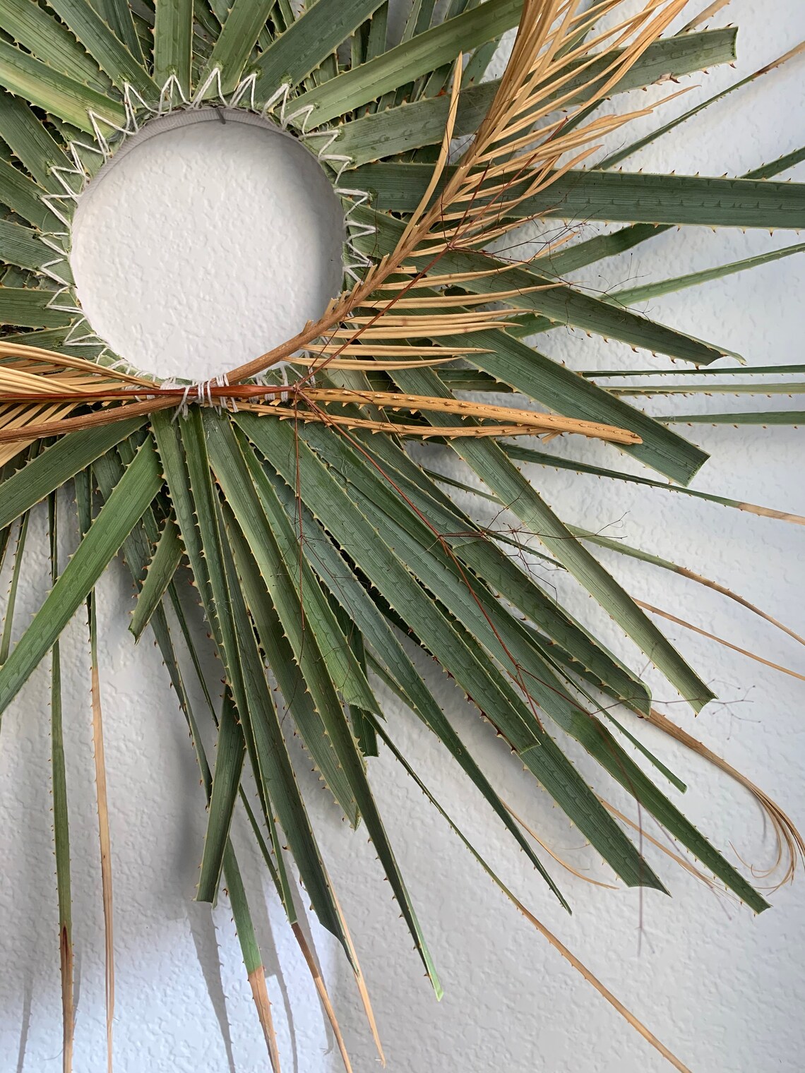 Bohemian Palm Frond Wreath // Sago Palm // Desert Spear Palm Etsy