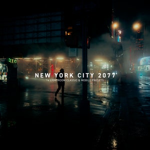 New York City 2077 - 14 Cinematic & Moody Lightroom Presets for Desktop and Mobile