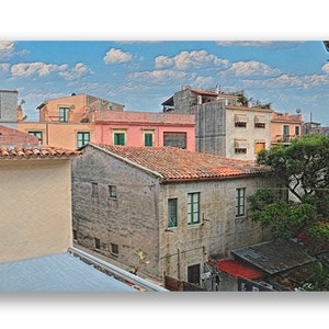 Photographic Art Print, Taormina Sicily, Italy, Town, Windows, Landscape, Travel AP-11