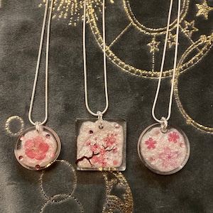 Sakura Blossom Resin Necklace