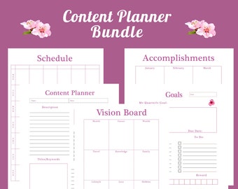 Social Media Planner Bundle with Floral Aesthetic that you can download now