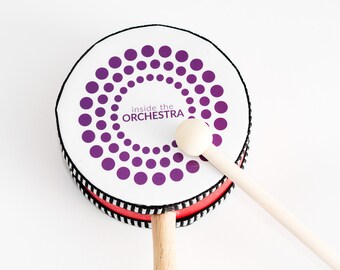 Wooden Hand Drum with Drumstick