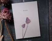 Grass Paper Notebook A5 Hardcover with Open Book Back Artichoke