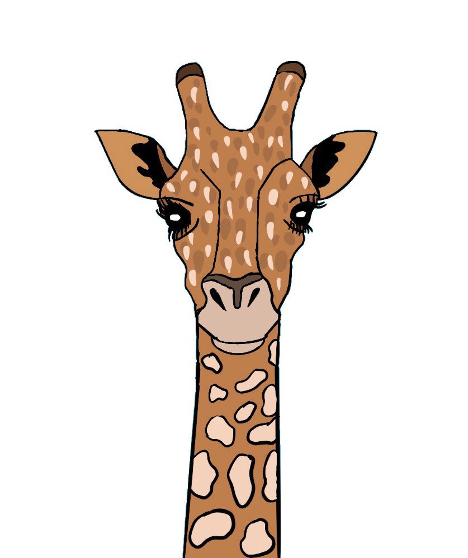 Baby Giraffe Art Print Animal Artwork Baby Animals Home Etsy