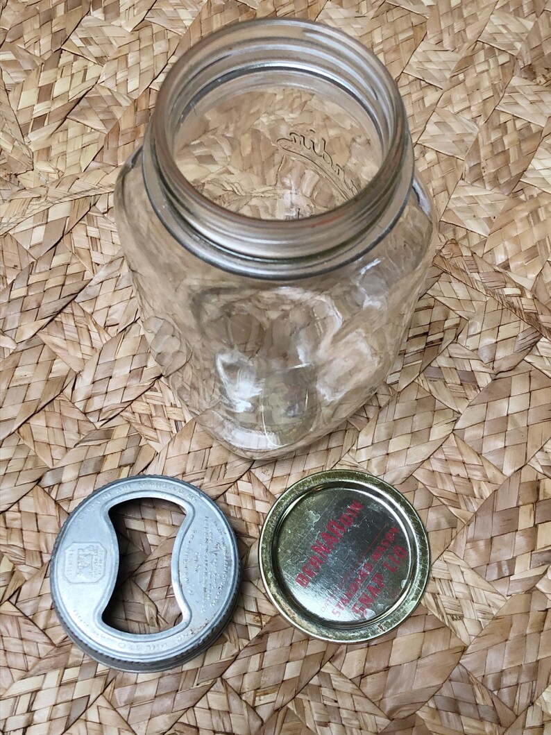 Vintage Bernardin Canning Jar Mason With Lid Etsy