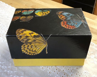 Vintage Butterflies Decorative Storage Box