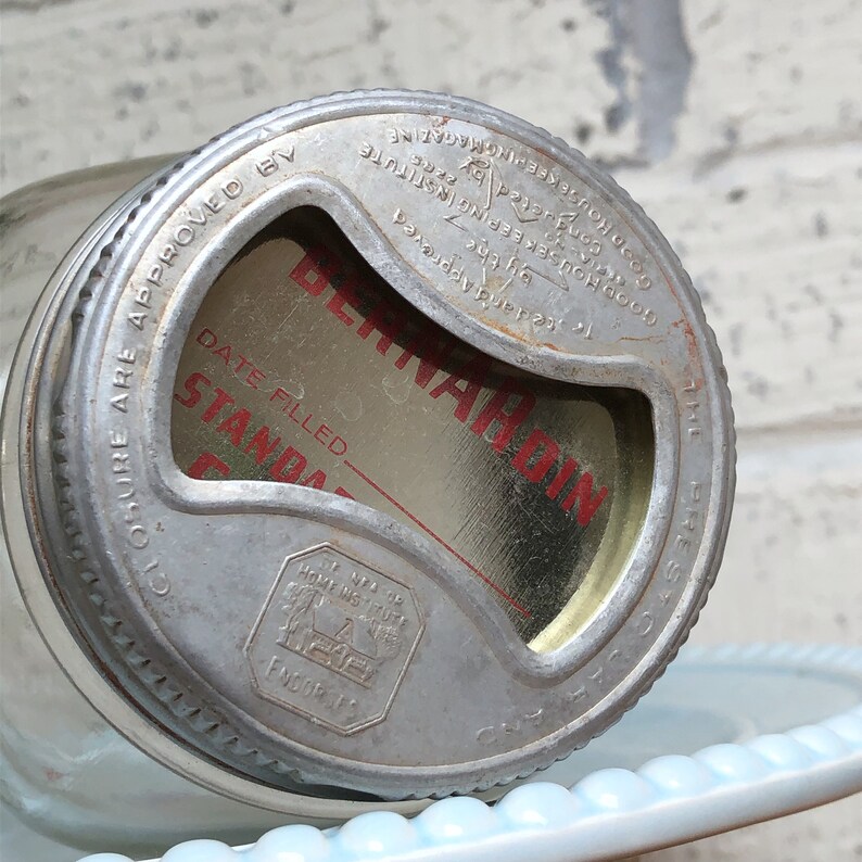 Vintage Bernardin Canning Jar Mason With Lid Etsy