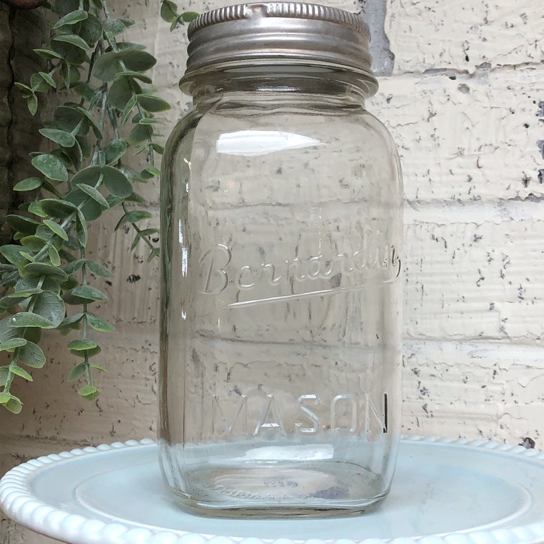 Vintage Bernardin Canning Jar Mason With Lid Etsy