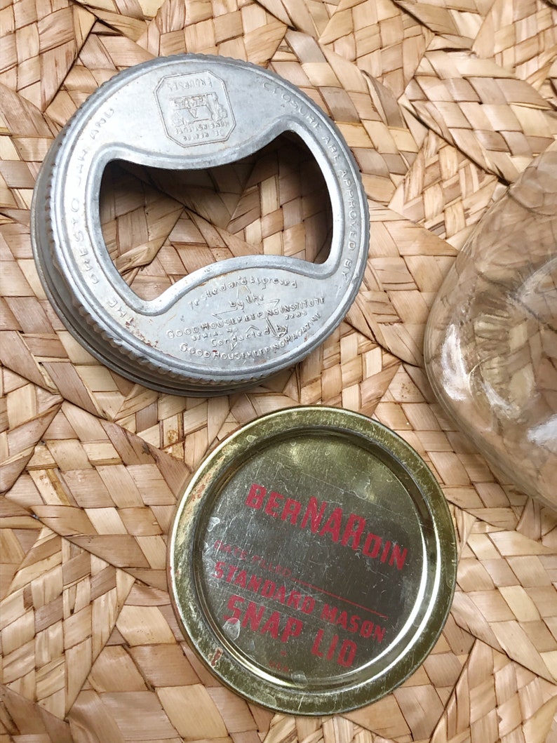 Vintage Bernardin Canning Jar Mason With Lid Etsy