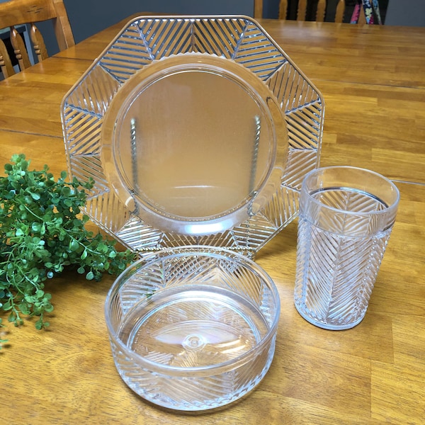 Plastic Dinnerware Etsy