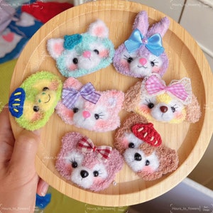 Duffy and Friends Handmade Crochet Hairclip, Original Design, Made to order, ShellieMay, Gelatoni, StellaLou, CookieAnn, Linabell,Olu