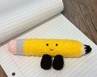 Schattig potlood handgemaakte gehaakte knuffel voltooid, muispolssteun, Teacher's Day, cadeau klaar, multifunctioneel, amigurumi
