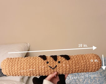 Schattige handgemaakte gehaakte knuffel in baguette-stijl, klaar, toetsenbord polssteun, cadeauklaar, telefoonhouder, multifunctioneel, amigurumi