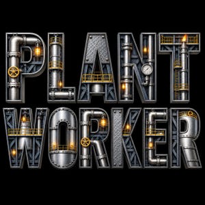 Plant Worker Decal, Refinery Operator Sticker, Process Technician Gift, Industrial UV DTF Hard Hat Toolbox Water Bottle Decal