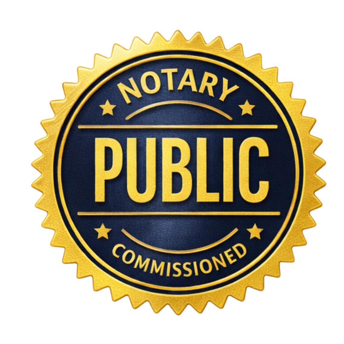 Commissioned Notary Public 3-inch UV DTF Decal, Professional Badge ...