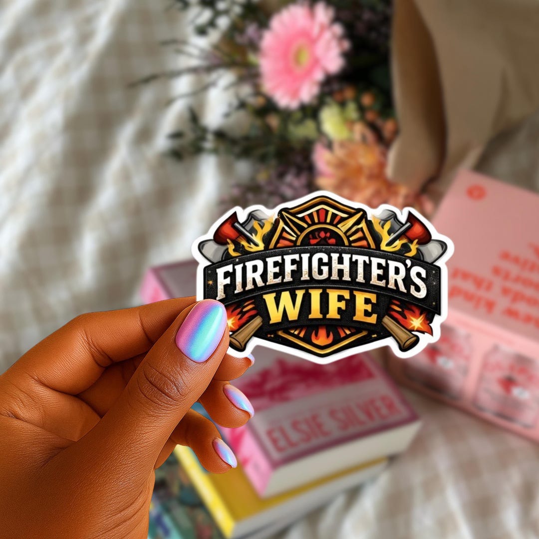Firefighter Wife UV DTF Sticker | Badge & Axes Sticker - Etsy