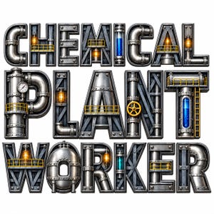 Chemical Plant Worker Decal, Refinery Worker Sticker, Process Operator Gift, Industrial UV DTF Hard Hat and Toolbox Decal