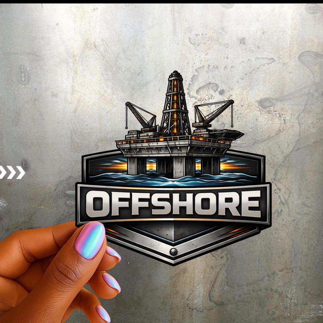 Offshore Oil Rig UV DTF Sticker | Blue Collar Worker Decal (3 Inch) - Etsy