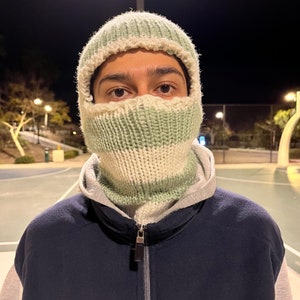 Beige Knit Balaclava - Etsy