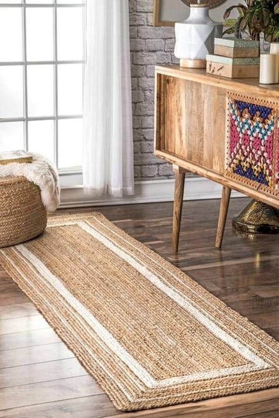 2x3, 2x4 2x5, 2x6 Ft. Indian Hand Woven Rug Jute Runner Rug Handmade Runner  Runner Rug/ Entryway Runner Rug/ Outdoor Rug/ Stairs Runner 