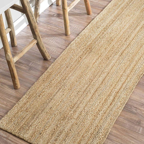 2x3, 2x4, 2x5, 2x6 Ft. Handmade Braided Runner Rug Hallway Rug/ Runner Rug/ Entryway Rug/ Patio Rug/ Indian Jute Runner/ Outdoor Runner