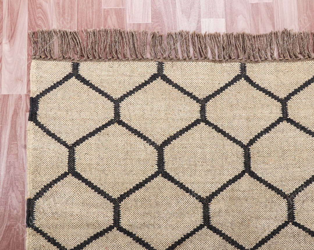 Traditional Indian WOOL JUTE RUGS, 4x6, 5x8, 6x9, 8x10, 9x12 Ft Kilim