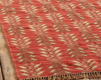 5x8 Wool Jute Kilim Rug, Home Decor Rugs, Costume Size Wool Rug, Vintage Area Rug, Boho Decor Rug, Handmade Wool Jute Rug