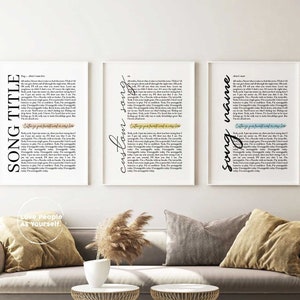 Custom Song Lyric Print, Song Lyric Poster, Wedding Gift for Couple best friend Favorite Song Anniversary Gift Song Lyric Wall Art Lyric Art