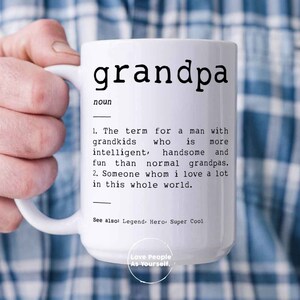 Grandpa Definition Coffee Mug, New grandpa gift, Pregnancy reveal, Funny Birthday Gift for Grandpa, Grandfather, Grandad gifts, Fathers Day