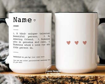 Gepersonaliseerde koffiemok met de betekenis van 'beste vriend', met eigen naam.