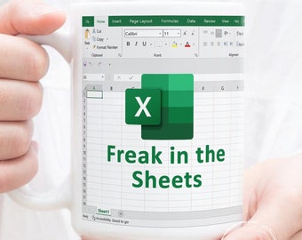 Freak In The Sheets Mug, Accountant Excel Gift