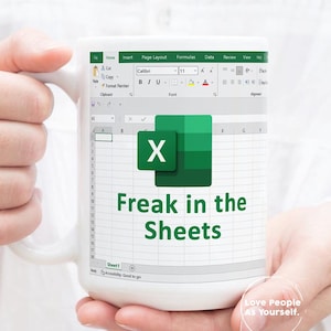 Freak In The Sheets Mug, Excel Coffee Mug, Mug Excel, Accountant Gift, Accountant Mug, Tax Accountant Gift For Coworkers, Tax Preparer Gifts