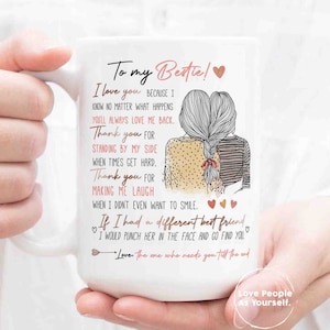 To My Bestie Best friend mug, Friendship Coffee Cup, Best friend birthday mug, Gifts for her, friend, sister best friends bff, Birthday Gift